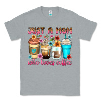 Heather Grey just a mom who loves coffee Classic Tee - Zillion Design Studio