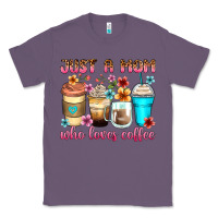Lavender just a mom who loves coffee Classic Tee - Zillion Design Studio