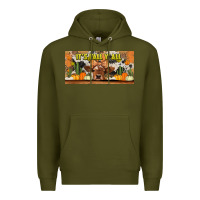 Army Green it's fall y'all cow Premium Hoodie - Jasminsmagicworld
