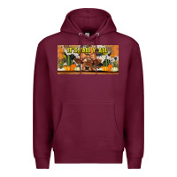 Burgundy it's fall y'all cow Premium Hoodie - Jasminsmagicworld