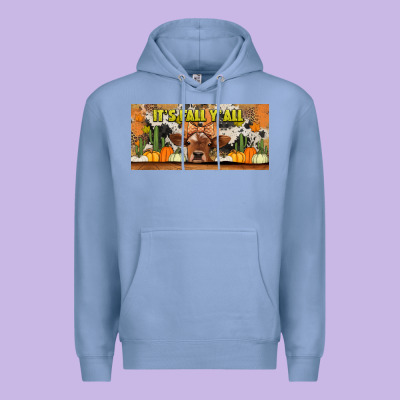 It's Fall Y'all Cow Premium Hoodie Designed By Jasminsmagicworld