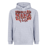 Heather Grey glitter and dirt mama of both girls Heavyweight Hoodie - Zillion Design Studio