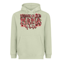 Matcha glitter and dirt mama of both girls Heavyweight Hoodie - Zillion Design Studio