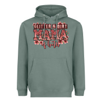 Sage glitter and dirt mama of both girls Heavyweight Hoodie - Zillion Design Studio