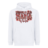White glitter and dirt mama of both girls Heavyweight Hoodie - Zillion Design Studio