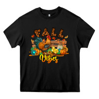 Black Fall Vibes Heavy Core Tee - CowhideDigitalArt