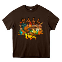 Chocolate Brown Fall Vibes Heavy Core Tee - CowhideDigitalArt
