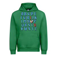 Emerald alphabet autism awareness Urban Hoodie - MaliasSmallBusiness
