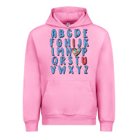Fuchsia Pink alphabet autism awareness Urban Hoodie - MaliasSmallBusiness