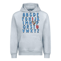 Heather Grey alphabet autism awareness Urban Hoodie - MaliasSmallBusiness