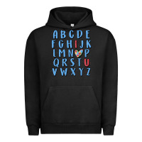 Pigment Black alphabet autism awareness Urban Hoodie - MaliasSmallBusiness