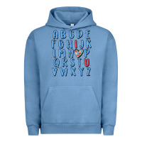 Pigment Pebble Blue alphabet autism awareness Urban Hoodie - MaliasSmallBusiness