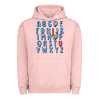 Pigment Salmon alphabet autism awareness Urban Hoodie - MaliasSmallBusiness