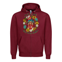 Burgundy just a girl who loves chicken with sunflowers and gemstone Zipper Hoodie - texasbilliewilder