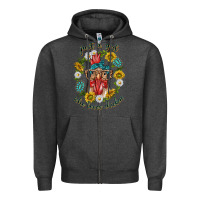 Charcoal Heather just a girl who loves chicken with sunflowers and gemstone Zipper Hoodie - texasbilliewilder