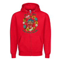 Red just a girl who loves chicken with sunflowers and gemstone Zipper Hoodie - texasbilliewilder