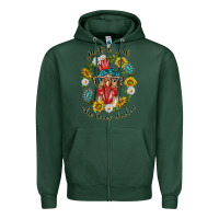 Sports Green just a girl who loves chicken with sunflowers and gemstone Zipper Hoodie - texasbilliewilder