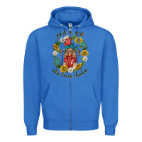 True Royal just a girl who loves chicken with sunflowers and gemstone Zipper Hoodie - texasbilliewilder