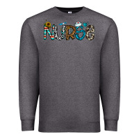 Charcoal Heather nurse Premium Sweatshirt - CowhideDigitalArt