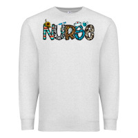 Oatmeal Heather nurse Premium Sweatshirt - CowhideDigitalArt