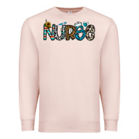 Pale Pink nurse Premium Sweatshirt - CowhideDigitalArt