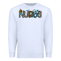 White nurse Premium Sweatshirt - CowhideDigitalArt