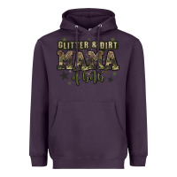 Plum glitter and dirt mama of both Heavyweight Hoodie - Zillion Design Studio