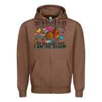Chestnut they whispered to her you can't withstand the stor Zipper Hoodie - Zillion Design Studio
