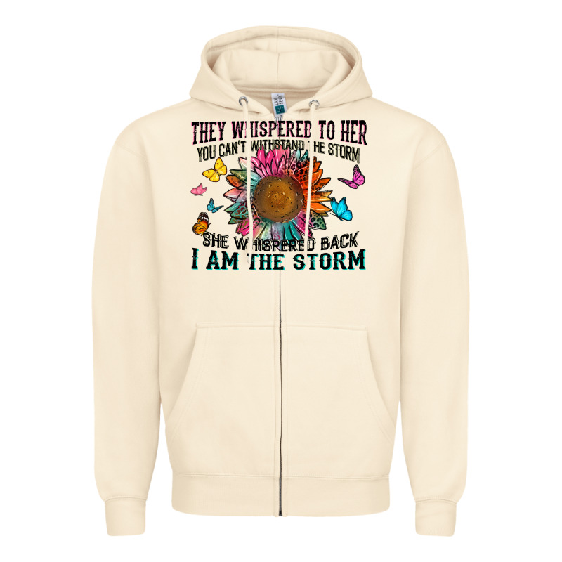 They Whispered To Her You Can't Withstand The Stor Zipper Hoodie by Zillion Design Studio | Teevron