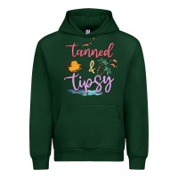 Forest Green tanned and tipsy Urban Hoodie - MaliasSmallBusiness
