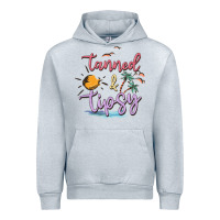 Heather Grey tanned and tipsy Urban Hoodie - MaliasSmallBusiness