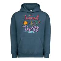 Pigment Midnight Navy tanned and tipsy Urban Hoodie - MaliasSmallBusiness