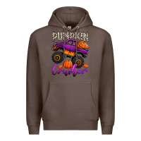 Coffee pumpkin crusher monster truck Premium Hoodie - Jasminsmagicworld