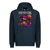 Navy pumpkin crusher monster truck Premium Hoodie - Jasminsmagicworld