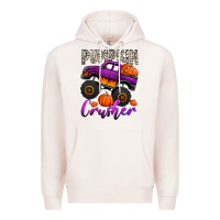 Pale Pink pumpkin crusher monster truck Premium Hoodie - Jasminsmagicworld