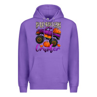 Purple pumpkin crusher monster truck Premium Hoodie - Jasminsmagicworld
