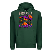 Sports Green pumpkin crusher monster truck Premium Hoodie - Jasminsmagicworld