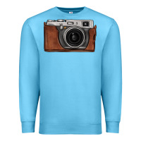 Ocean Blue vintage camera Premium Sweatshirt - FaDigitalArtStudio