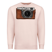 Pale Pink vintage camera Premium Sweatshirt - FaDigitalArtStudio