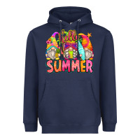 Navy hello summer gnomes Heavyweight Hoodie - Zillion Design Studio
