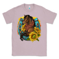 Lilac western horse with horseshoe Classic Tee - texasbilliewilder