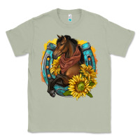 Matcha western horse with horseshoe Classic Tee - texasbilliewilder