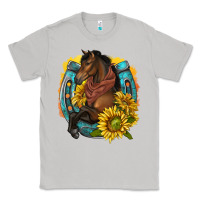 Moon Dust western horse with horseshoe Classic Tee - texasbilliewilder