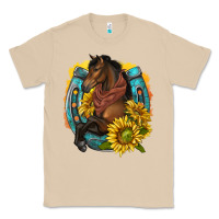 Mushroom western horse with horseshoe Classic Tee - texasbilliewilder