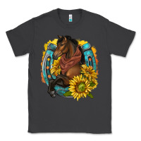 Smoke western horse with horseshoe Classic Tee - texasbilliewilder
