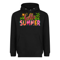 Black hello summer Heavyweight Hoodie - Zillion Design Studio