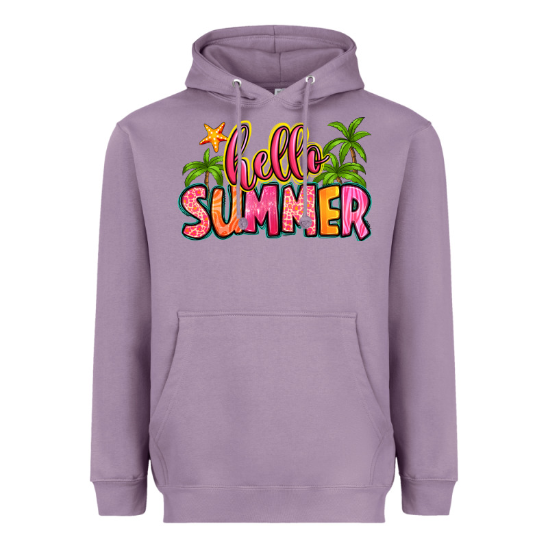Hello Summer Heavyweight Hoodie by Zillion Design Studio | Teevron