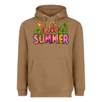 Toasted Coconut hello summer Heavyweight Hoodie - Zillion Design Studio