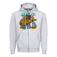 Heather Grey keep it wild tbw Zipper Hoodie - texasbilliewilder