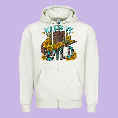 Keep It Wild Tbw Zipper Hoodie Designed By Texasbilliewilder